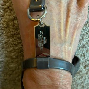 Coach patent leather strap sandals size 9